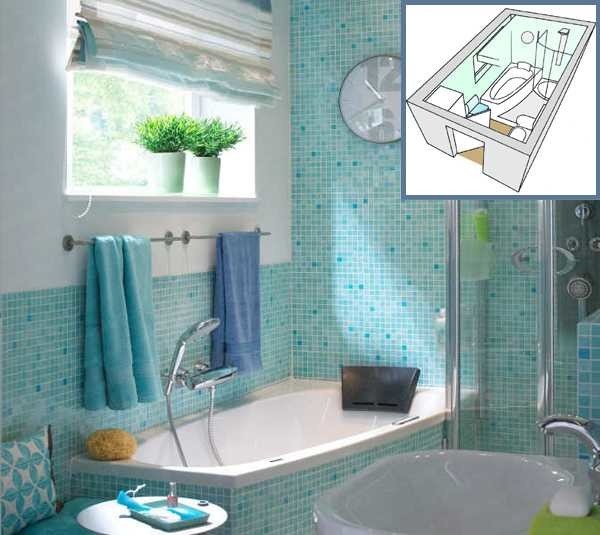 Bathroom design: combined, small, large, ergonomics, photo