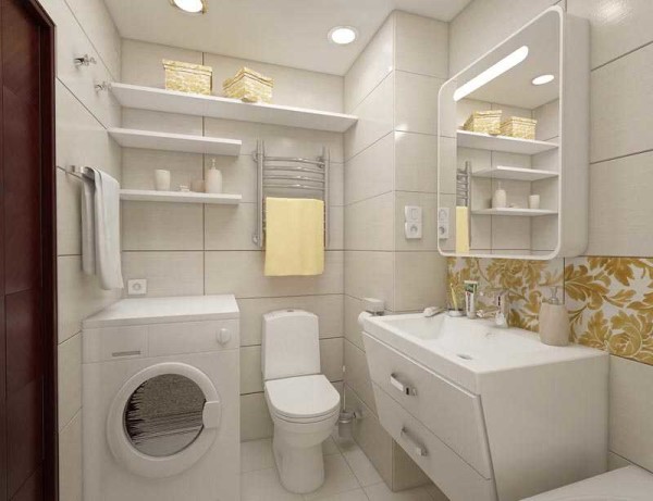 Bathroom design: combined, small, large, ergonomics, photo