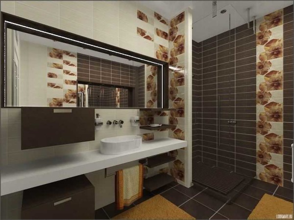 Bathroom design: combined, small, large, ergonomics, photo