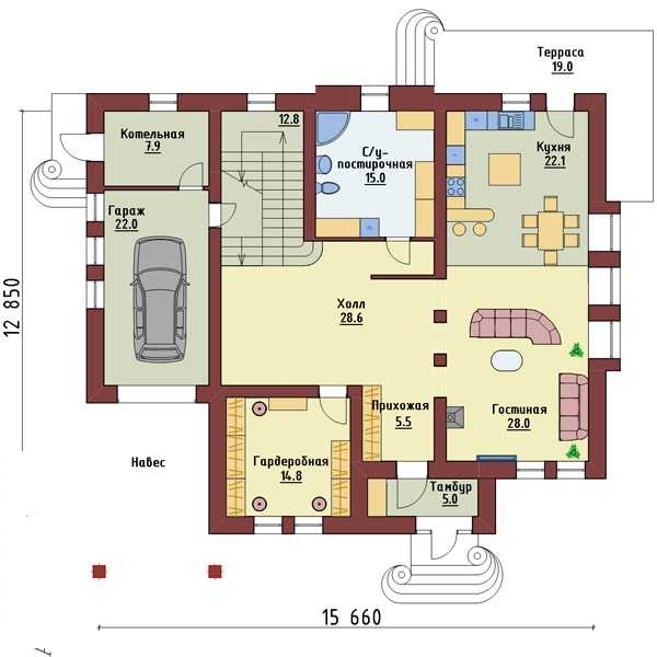 Calculation of the strip foundation: collecting loads and determining the width