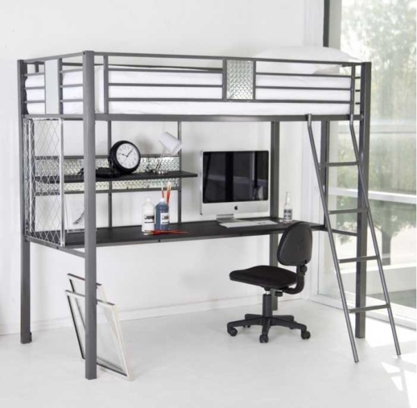 Childrens loft bed: with a workplace, a play area, a sofa