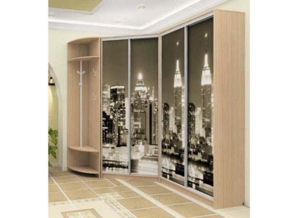 Corner wardrobe: types, sizes, layout, photos