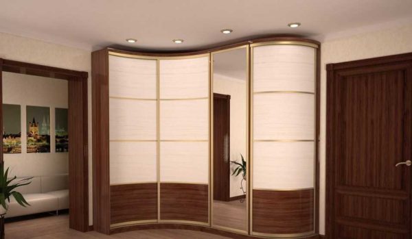 Corner wardrobe: types, sizes, layout, photos