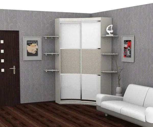 Corner wardrobe: types, sizes, layout, photos