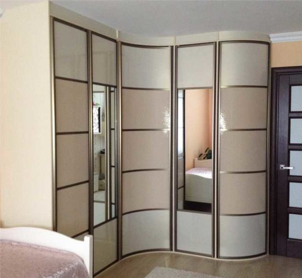 Corner wardrobe: types, sizes, layout, photos