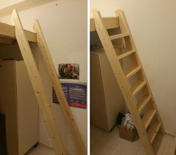 Do-it-yourself attic bed: photo reports, drawings