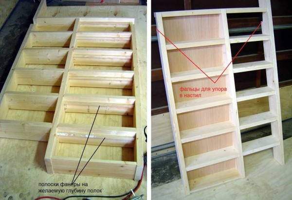 Do-it-yourself attic bed: photo reports, drawings