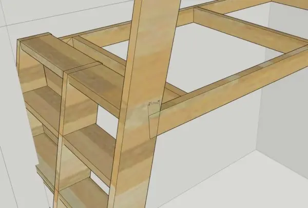 Do-it-yourself attic bed: photo reports, drawings