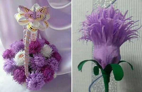 Do-it-yourself corrugated paper flowers: master classes, photos, videos