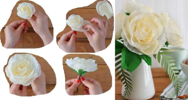 Do-it-yourself corrugated paper flowers: master classes, photos, videos