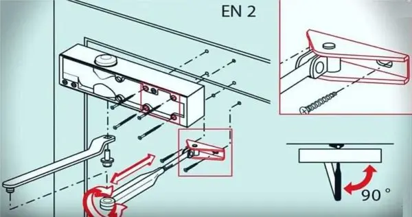 Do-it-yourself door closer installation, photo, video