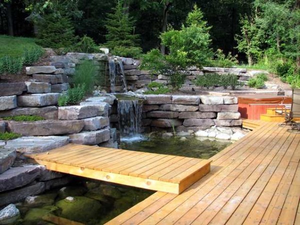 Do-it-yourself waterfall: for giving, garden, home