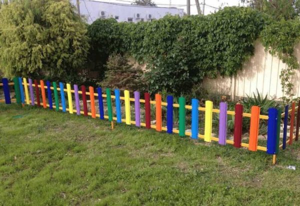 Fence from a metal picket fence: types, installation, photo