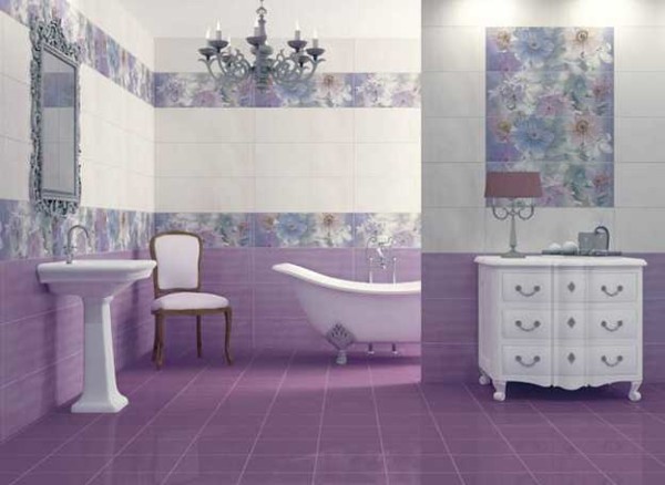 Finishing the bathroom with tiles: photo options, technology 