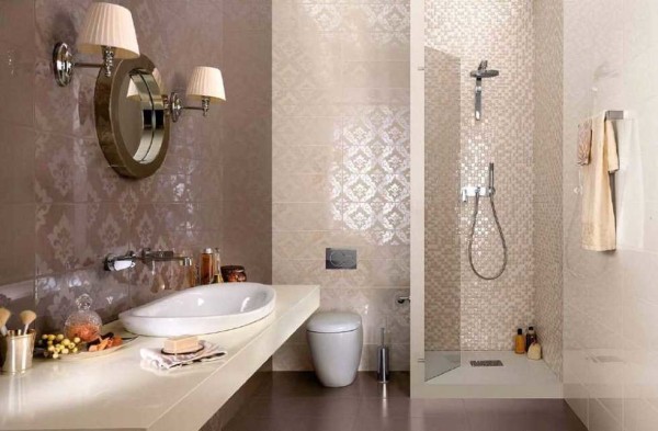 Finishing the bathroom with tiles: photo options, technology 