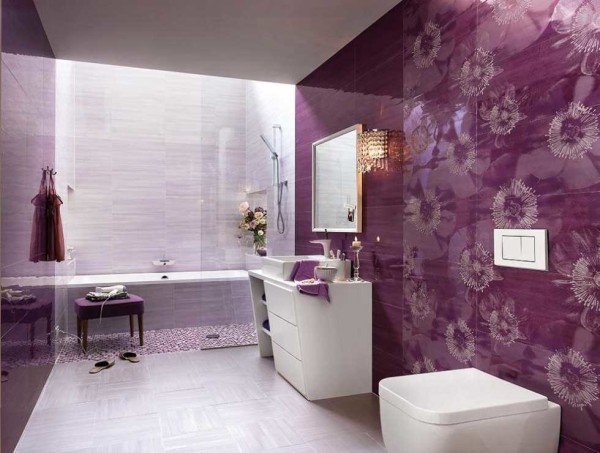 Finishing the bathroom with tiles: photo options, technology 