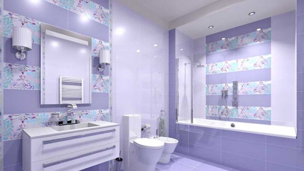 Finishing the bathroom with tiles: photo options, technology 