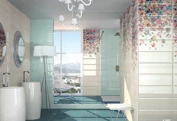 Finishing the bathroom with tiles: photo options, technology 