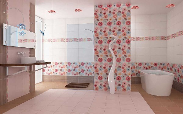 Finishing the bathroom with tiles: photo options, technology 