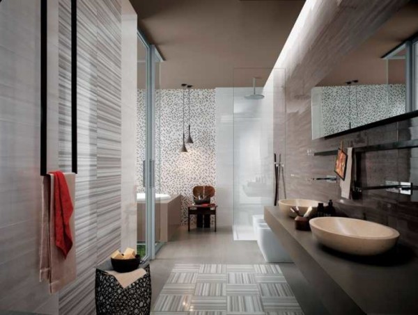 Finishing the bathroom with tiles: photo options, technology 