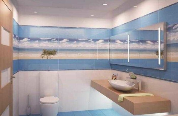 Finishing the bathroom with tiles: photo options, technology 