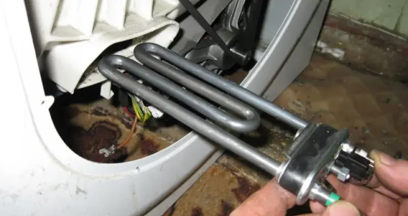 How to remove the heating element from the washing machine