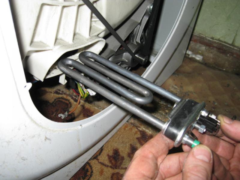 How to remove the heating element from the washing machine