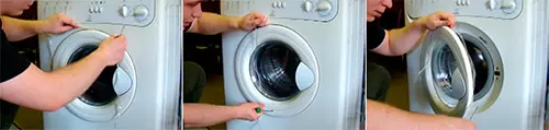 How to replace the handle on the washing machine door yourself