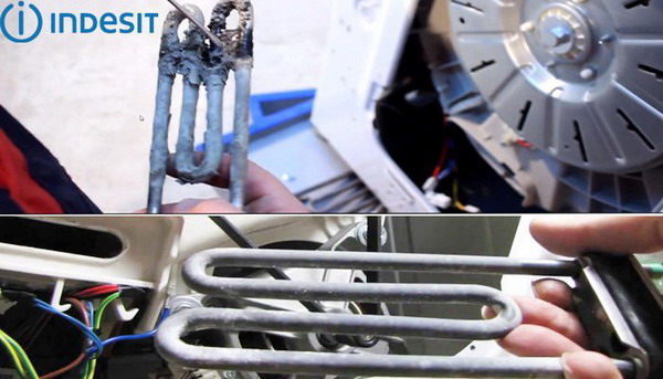 How to replace the heating element in the Indesit washing machine with your own hands