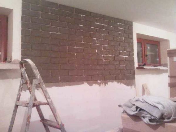 Imitation of a brick wall (masonry) with your own hands: 7 ways, photos and videos