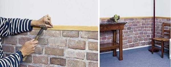 Imitation of a brick wall (masonry) with your own hands: 7 ways, photos and videos