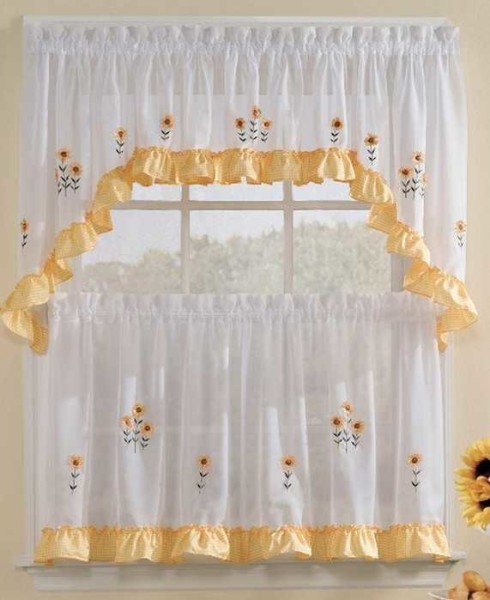 Modern curtains for the kitchen, types, fabrics, kitchen interior, photo