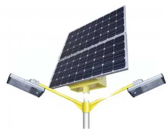 Outdoor solar-powered lamps for summer cottages and gardens, for a country house, autonomous LED power plants with a sensor, photo, video