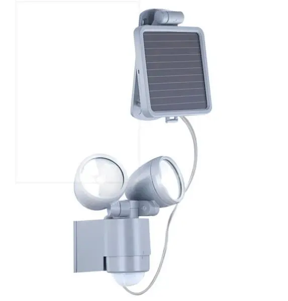 Outdoor solar-powered lamps for summer cottages and gardens, for a country house, autonomous LED power plants with a sensor, photo, video