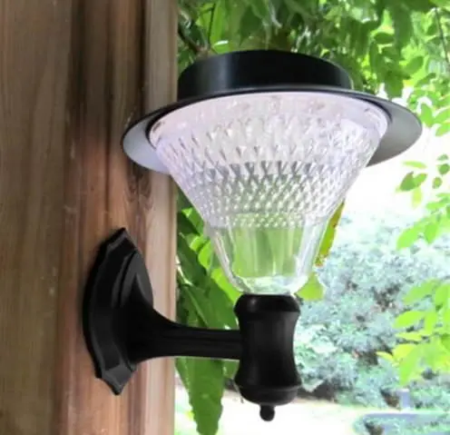 Outdoor solar-powered lamps for summer cottages and gardens, for a country house, autonomous LED power plants with a sensor, photo, video