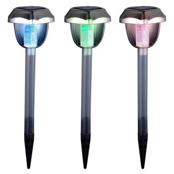 Outdoor solar-powered lamps for summer cottages and gardens, for a country house, autonomous LED power plants with a sensor, photo, video