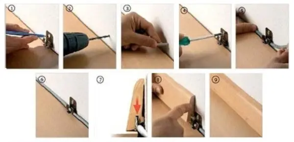 Plastic floor plinth: types, sizes, methods of fastening