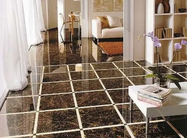 Porcelain stoneware laying: on the floor, walls, photo