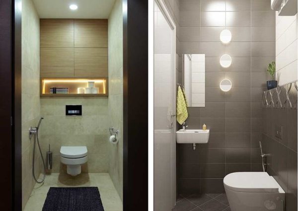 Toilet design: in the apartment, small, photo design 