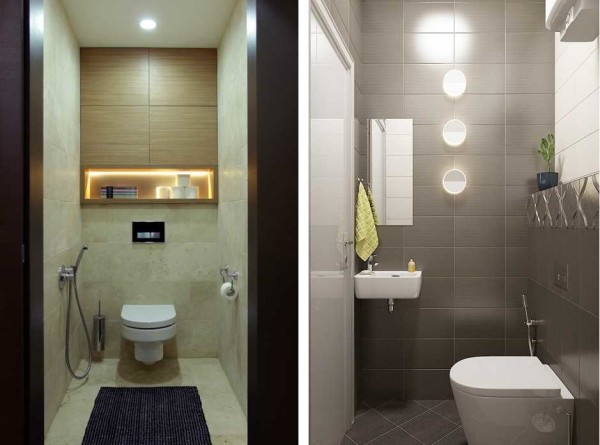 Toilet design: in the apartment, small, photo design 