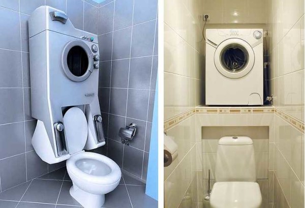 Toilet design: in the apartment, small, photo design 