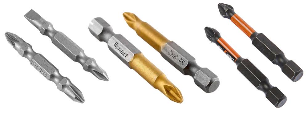Types of bits for a screwdriver: classification, characteristics of bit types
