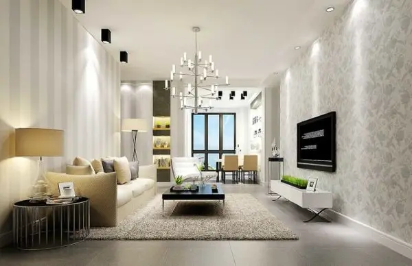 Wallpaper for the living room: photos, how to choose, combined