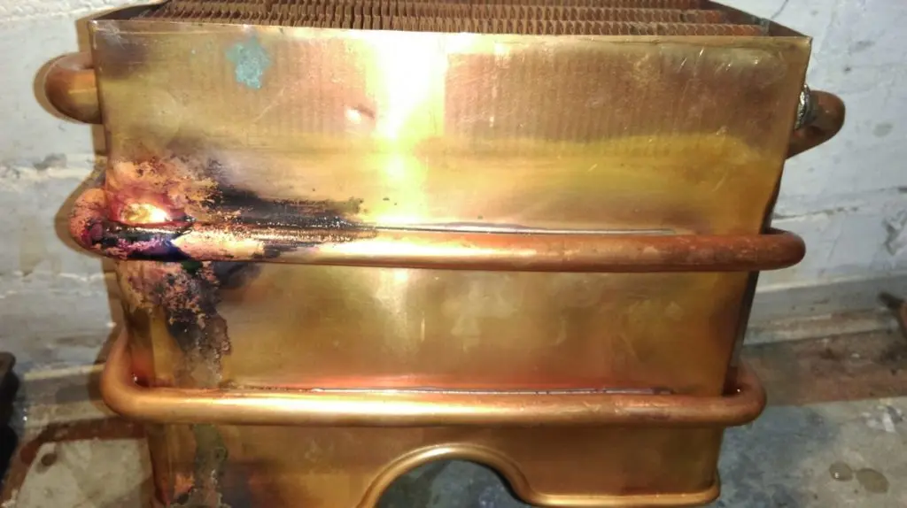 Why is the gas boiler leaking