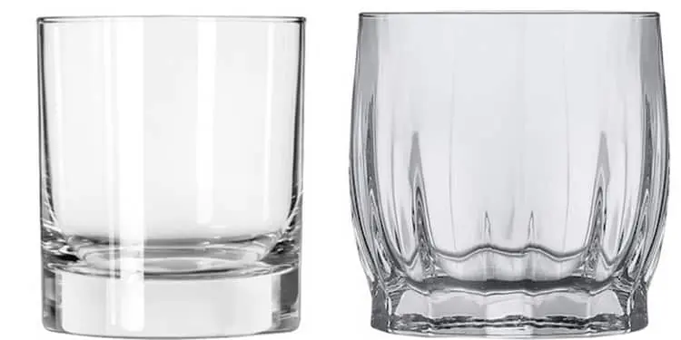 What glasses serve whiskey black and white