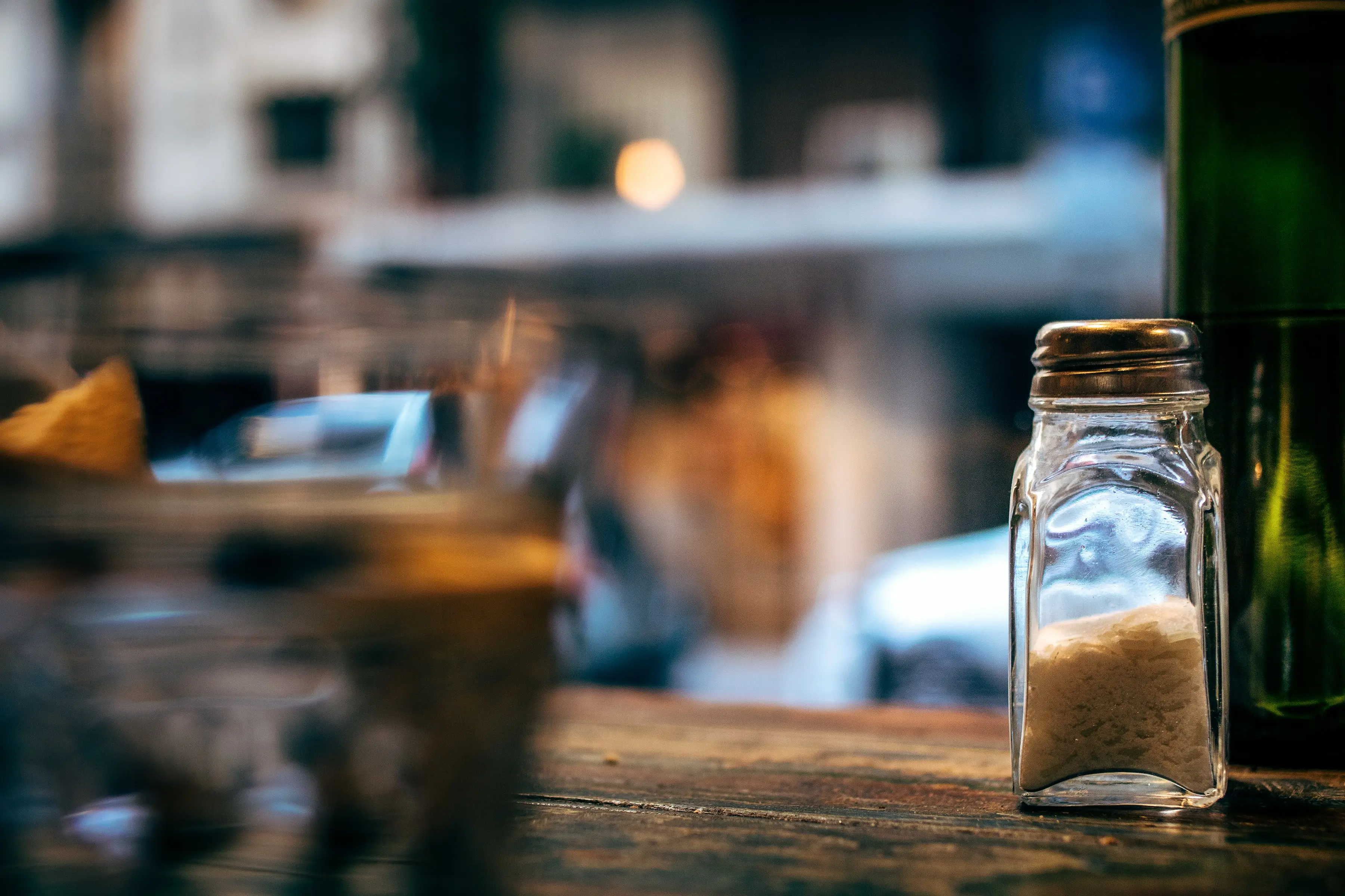 salt shaker on the table