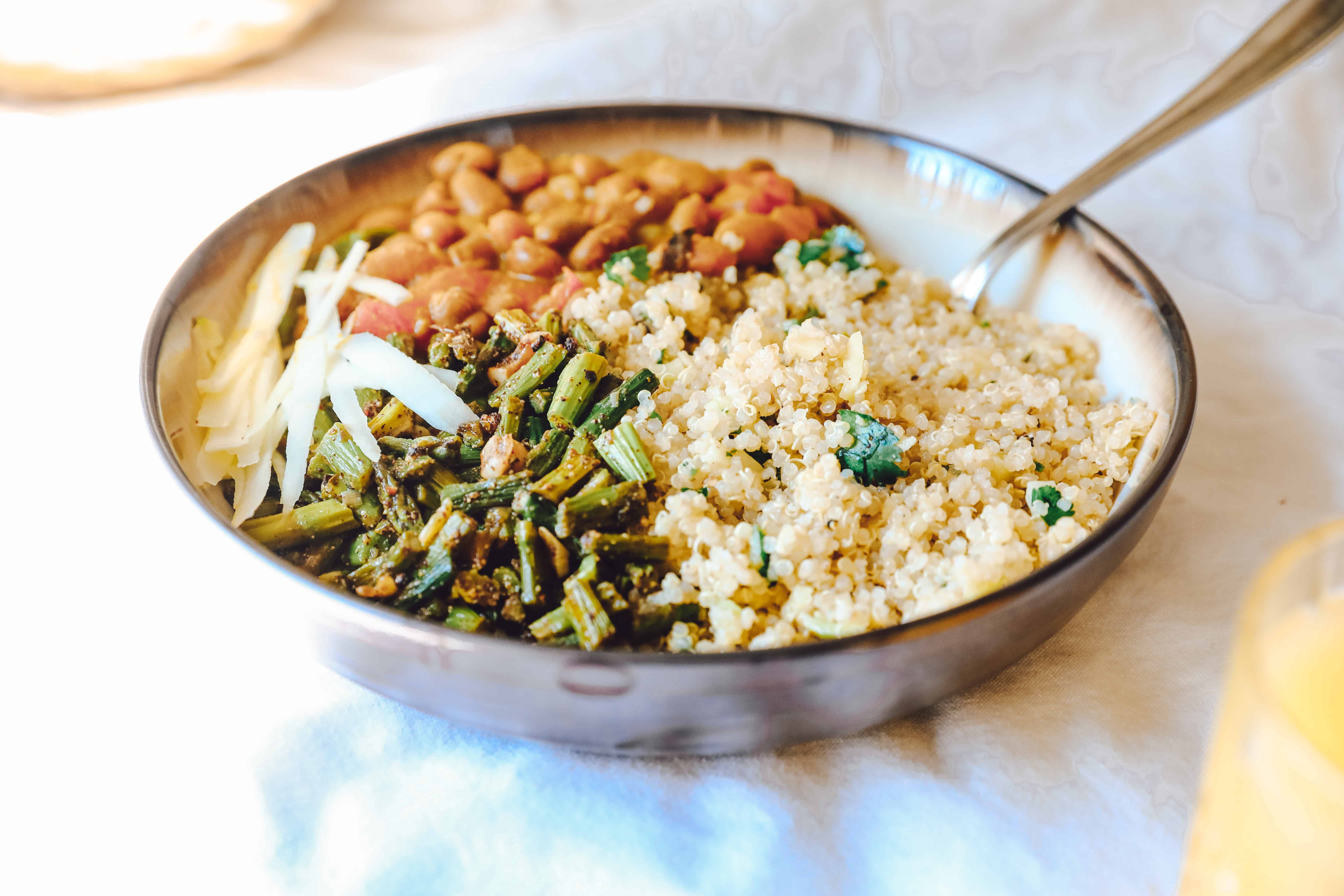 Plato de Verduras and quinoa