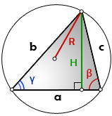 Find the length of the height of a triangle