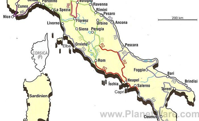 Italian Routes Map