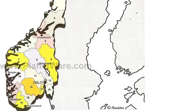 Kingdom of Norway Map